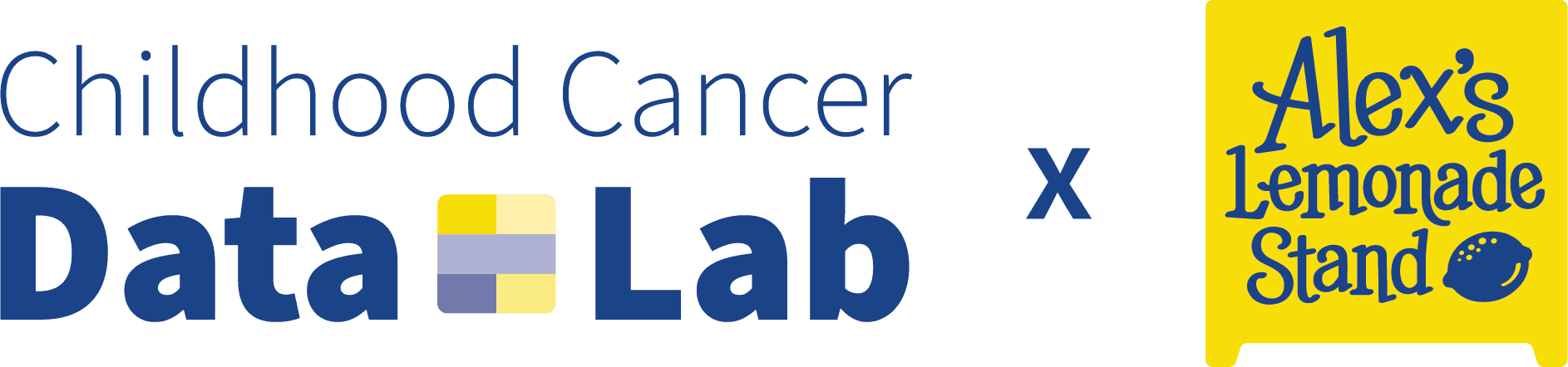  Childhood Cancer Data Lab, powered by Alex’s Lemonade Stand Foundation Logo